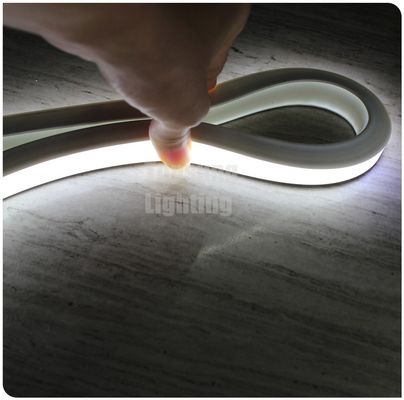 Nuevo 12v de silicona blanca flexible neón-flex iluminación de cuerda LED cuadrado 16x16mm anti-UV PVC banda de neón vista desde arriba 2835 smd