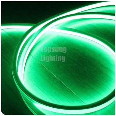 DC 12V LED neon flex 16x16mm cuadrado luz de cuerda plana 120SMD/M luz verde para decoración exterior