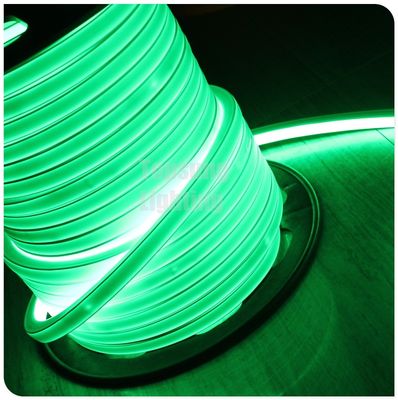 DC 12V LED neon flex 16x16mm cuadrado luz de cuerda plana 120SMD/M luz verde para decoración exterior