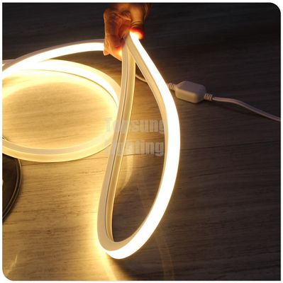 luz de cuerda de neón de baja tensión DC 12V de color blanco caliente 16x16mm luz de tubo plano cuadrado