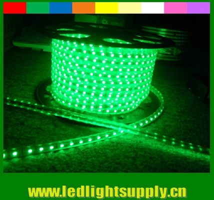 SMD5050 de alta luz 220V impermeable IP65 LED de neón flexible de la franja verde