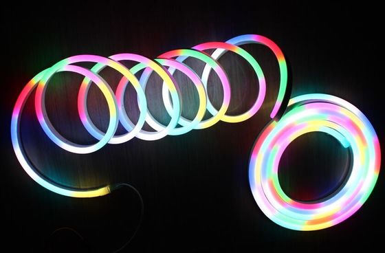 luces de Navidad 14*26mm digital LED luces de banda de neón flexible