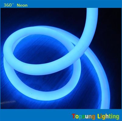 25M bobina 12V azul 360 grados LED luz de cuerda de neón para el cuarto