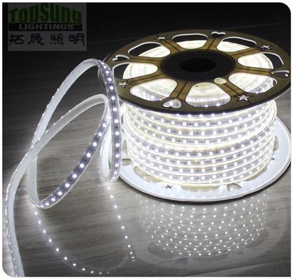 50m de altura CRI impermeable flexible luz de banda LED 5050 smd 240VAC bandas blancas cinta
