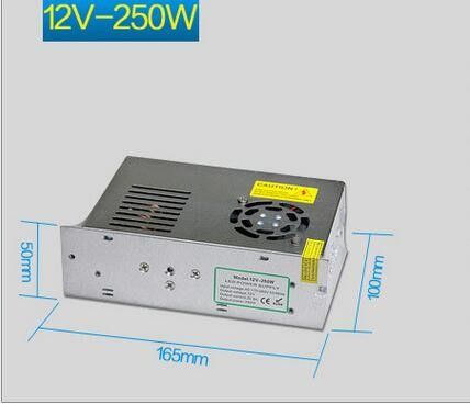 Venta en caliente conductor LED 12v 240w transformador de neón LED con interruptor de alimentación
