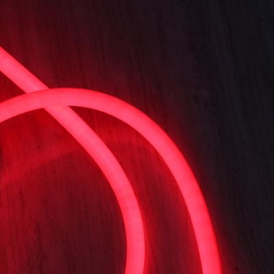 Luz de cuerda redonda de 360 led 120v luz de neón 25mm manguera de PVC flexible de reemplazo de neón color rojo