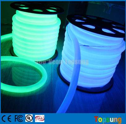 82 pies de bobina verde LED neón tubo flexible luz redonda 12v para el cuarto
