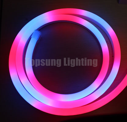 50m bobina Topsung Lighting LED neón banda de luz flexible 24v rgb neón digital 10x20mm ultra delgado de píxeles neonflex