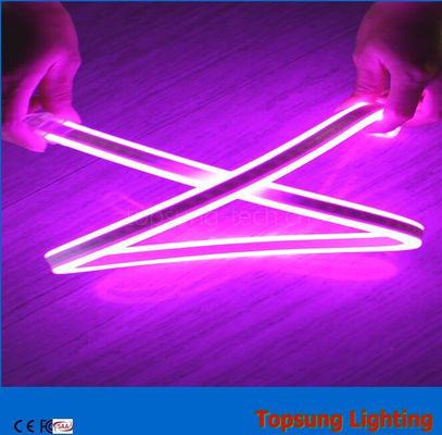 color rosa 240V LED de doble cara flexible luz de banda de neón 8*17mm para uso en exteriores