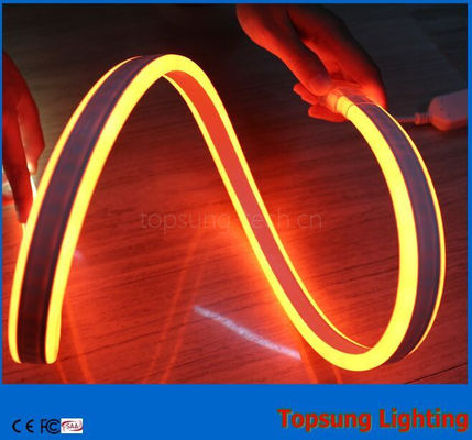 Topsung iluminación 12v naranja 100m mini doble lado led neón cuerda tirada a prueba de agua 8,5 * 18mm luz