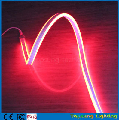 Lámparas de neón de banda flexible de doble cara rojas de 24 V para la decoración de edificios