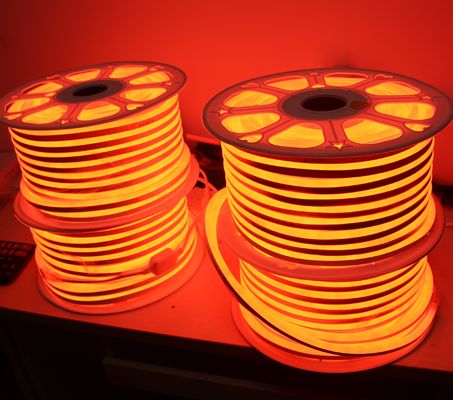 luz de neón flexible de 12V mini LED naranja 7x15mm tubos de neón de reemplazo 2835 smd cuerda de banda flexible inyección ip68
