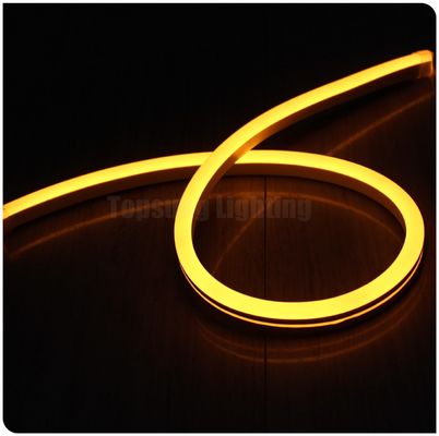 24v amarillo popular LED neón flexible luz de tubo de PVC ultra delgado neón flexible lámpara de cuerda banda 11x18mm decoración exterior
