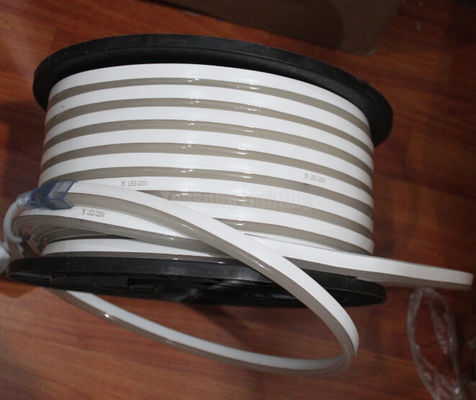 50m bobina anti-UV totalmente resistente al agua IP68 LED banda de neón flexible 24vsmd flexible tubo blando amarillo de emisión mini 7 * 15mm