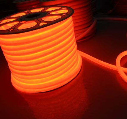 12v mini redondo 16mm de diámetro 360 grados de emisión LED neonflex cuerda luz naranja LED neon tubo blando