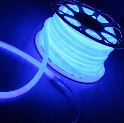 color azul mini redondo neón flex 360 grados que emite 12V SMD2835 luz de cuerda