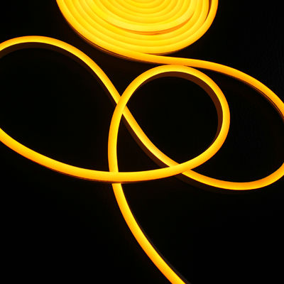 Super brillante micro flexible LED neón tubo de cuerda de luz rayas amarillas 2835 SMD iluminación silicona neonflex 24v