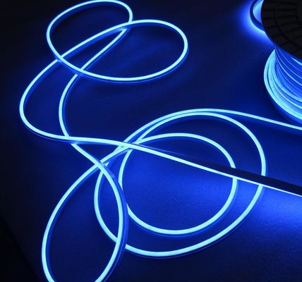6mm azul LED Neón cuerda de luz flexible impermeable Fiesta de Navidad Árbol de Navidad Decoración para el hogar 110V/220V rayas de neón azul
