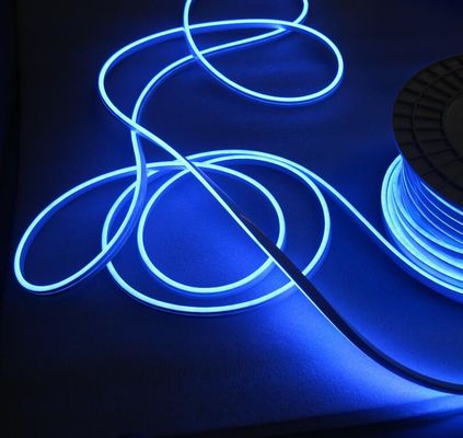 Estándar de alto brillo y Mini neón impermeable luz flexible LED, luz de neón LED 6W/m azul