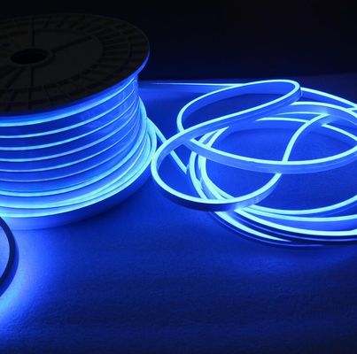 Estándar de alto brillo y Mini neón impermeable luz flexible LED, luz de neón LED 6W/m azul