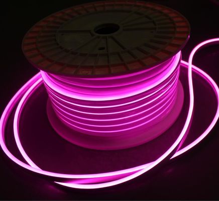 5 mm rosa super flexible LED luz de cuerda de neón de exterior cartel comercial / decoración del hogar DC12V