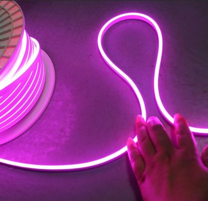 12V 6mm de color rosa neón flexible LED tiras mini flexible LED luz de cuerda de neón