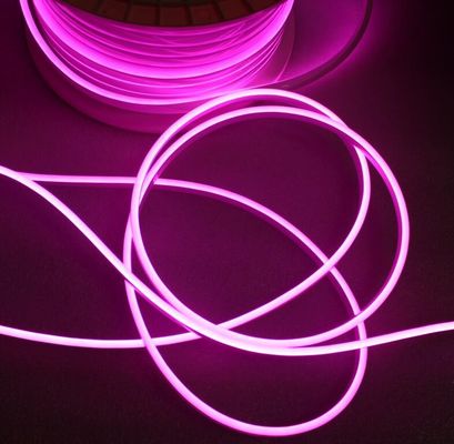 12V 6mm de color rosa neón flexible LED tiras mini flexible LED luz de cuerda de neón