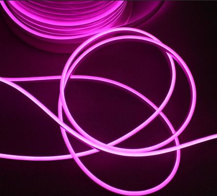 5 mm rosa super flexible LED luz de cuerda de neón de exterior cartel comercial / decoración del hogar DC12V