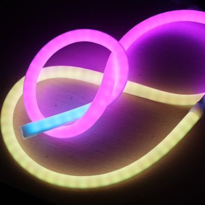 Alta calidad DMX RGB LED flexible Neón Pixel Dream Color tubo de luz 360 grados banda redonda