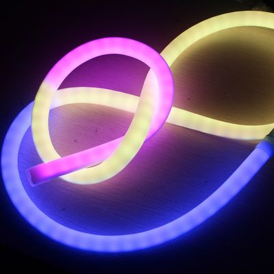 Alta calidad DMX RGB LED flexible Neón Pixel Dream Color tubo de luz 360 grados banda redonda
