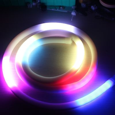 Ultra delgado 24v 360 grados Mini Led Neon Flex Ip65 Tubo de cuerda Rgb Dmx Iluminación para habitaciones