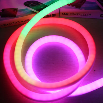 Nueva luz de flujo de neón de silicona de 24 V digital RGB direccionable dmx LED neón flex 360