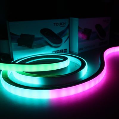 Decorativo impermeable 24V Flexible RGB LED Band Tubo de neón Flex Cuerdas de luz cuadrada 17x17mm