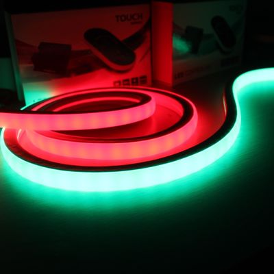 Luz intermitente digital SMD LED 5050 RGB con IC Neon 12V 17x17mm cuadrados luces digitales de neón flexible
