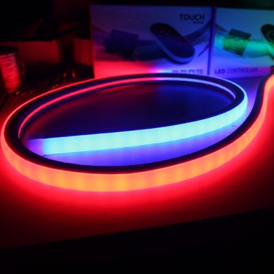 Vista superior cuadrada LED Neon Flex Digital RGB Pixel Luces de Navidad, rgb LED neon flex 24v