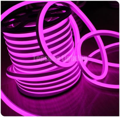 14 mm de alta calidad de color púrpura LED neón flexible luz de banda flexible 110V neo neón cuerda