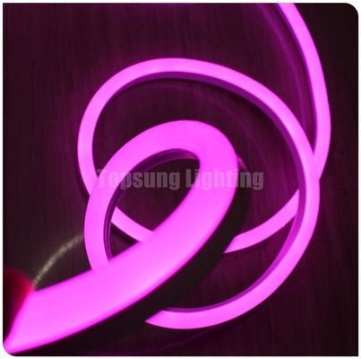 14 mm de alta calidad de color púrpura LED neón flexible luz de banda flexible 110V neo neón cuerda
