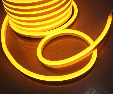 Alta estabilidad resistente al agua 24v bandas de luz al aire libre ámbar LED neón flexible con IP68 amarillo