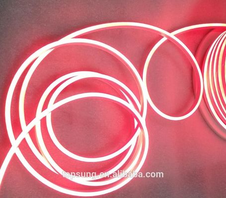Shenzhen Led Hot Sale LED luz de neón flexible Mini Tamaño 6mm Silicona color rojo de neón flexible