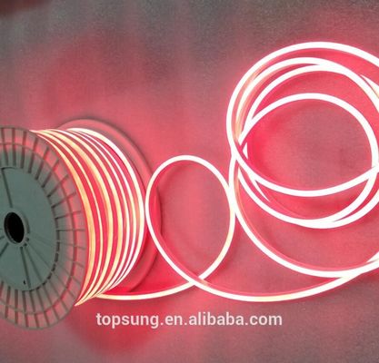 50m bobina rojo 12V LED luz de neón SMD 2835 120Leds/M 6X12mm Iluminación flexible a prueba de agua