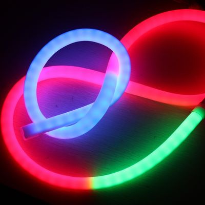 360 grados de píxeles rgb LED neón flexible tiras dmx cambio de color neonflex