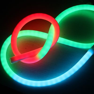 360 grados de píxeles rgb LED neón flexible tiras dmx cambio de color neonflex