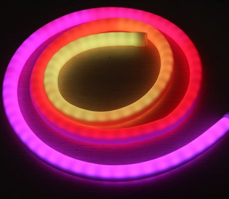 Programable Digital 360 grados redondo 12V Flexible LED neón de las tiras de tubo flexible