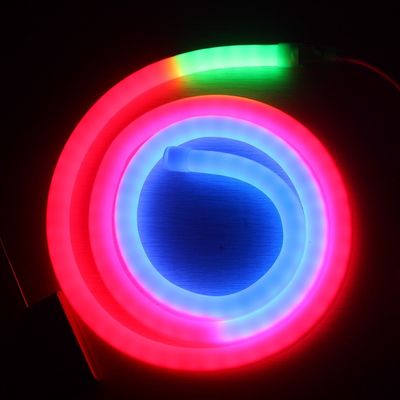 RGB Pixel LED Neón digital 360 grados Neón Flex tubo P943 DMX tiras de 18 mm de diámetro