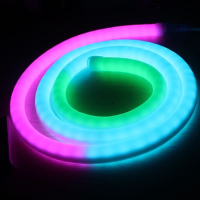Cambiador de color completo programable DMX Led Flex Neon 360 LED luz de neón de reemplazo del tubo de píxeles
