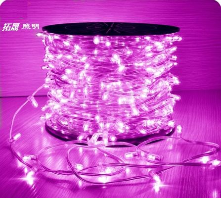 Bajo voltaje alimentado con LED de cuerda luces de color rosa de Navidad Led 100m de cuerda 666LED