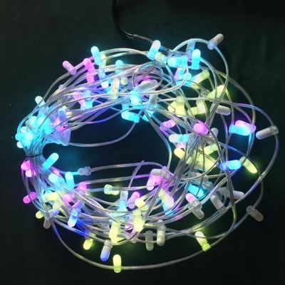 100m LED de cuerda luces de hadas al aire libre decorativas rgb color cambiante de cristal clip cuerdas 666 LED