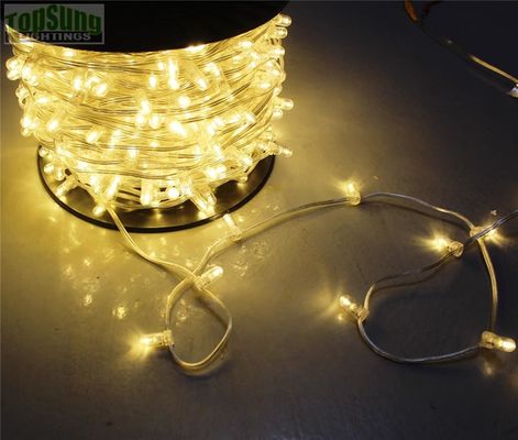 100m bobina cristalina cálida cuerda de clip blanco 666 llevó luces de Navidad decorativas cuerdas