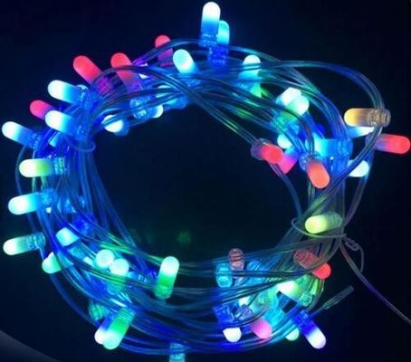 100m LED de cuerda luces de hadas al aire libre decorativas rgb color cambiante de cristal clip cuerdas 666 LED