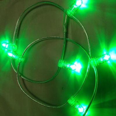 luz verde de cristal de PVC alambre DC 12V 1000leds luz de hadas cuerda 100m/rollo luces de brotes de led